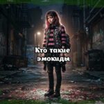 Кто такие эмокиды — меланхоличный подросток в черно-розовой одежде со значками в городском переулке.