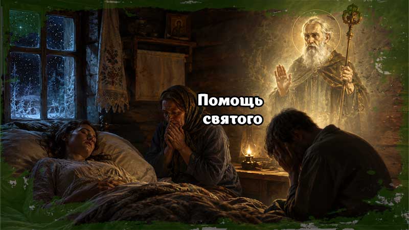Помощь святого женщине во время загадочного ночного события в старом деревенском доме